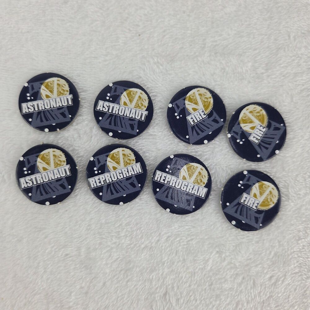 2005 Zathura Board Game Replacement Defense Tokens Complete Set of 8 Parts